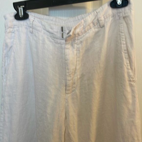 Roller Rabbit White Wide Leg Linen Pant - Picture 1 of 10